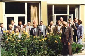 A photo of the Committee meeting ing Rellingen, Germany in 1982